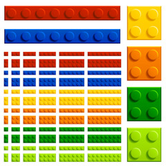 vector children plastic bricks toy