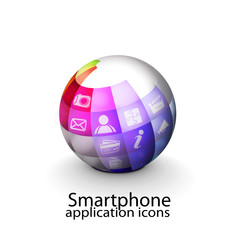 Vector Concept communicator app icons for smart phone.