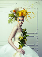 Lady with avant-garde hair