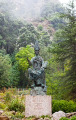 Obraz premium Monument to abbot Olib founder of Montserrat monastery