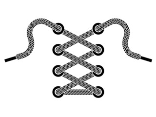 vector shoe lace symbol