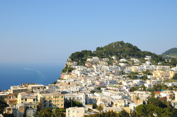 Fototapeta premium Small harbor and villages of Capri island