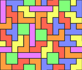 Tetris seamless vector background