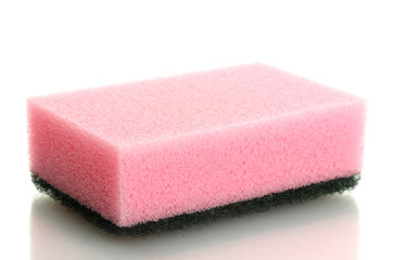 Obraz na płótnie Canvas pink sponge isolated on white.