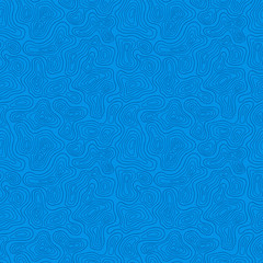 Seamless bright blue abstract hand drawn pattern. Vector