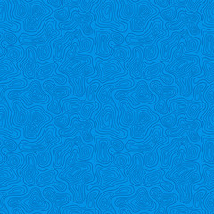 Seamless bright blue abstract hand drawn pattern. Vector