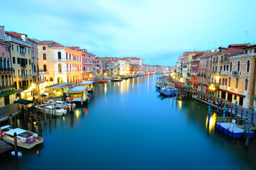 Grand Canal in Venice - view from Rialto Brdge