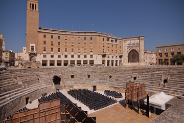 Fototapeta premium Roman amphitheater in Lecce Italy