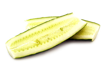 fresh cucumbers isolated on white