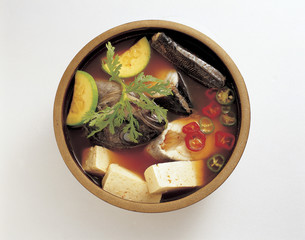 stew made with pollack, tofu, and vegetables 
