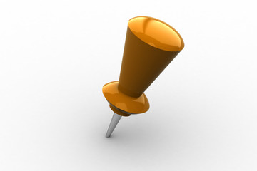 pushpin on white background