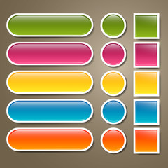 Vector set of blank web buttons