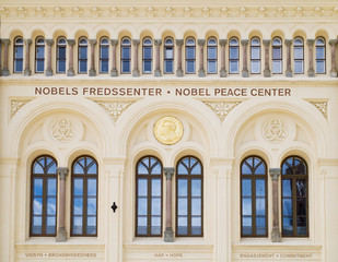Nobel Peace Center in Oslo, Norway - obrazy, fototapety, plakaty