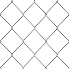 Fototapeta premium 3d Wire fence stainless steel