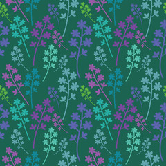 Seamless multicolored floral pattern