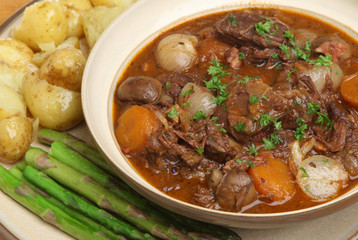 Beef Bourguignon Stew Dinner