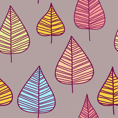 A seamless pattern with leaf