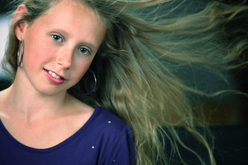 Naklejka premium Portrait of lovely teenage girl