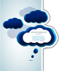 Vector cloud design element with place for your text. Eps 10