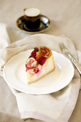 Cheesecake with summer fruits