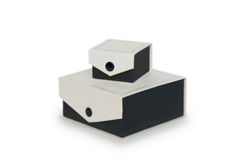 Fototapeta premium Two beautiful gift boxes isolated on white