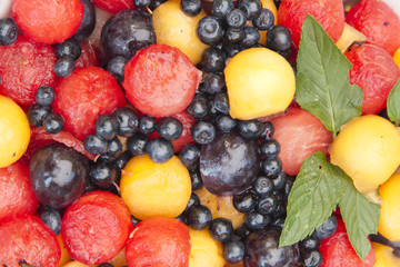 Various colorful tasty seasonal fruits-closeup