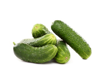 Fresh green cucumbers. Healthy food.