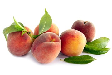 red and gold sweet peaches