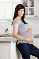 Pregnant Portrait in Kitchen