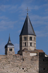 Fototapeta na wymiar towers of the abbey of cluny