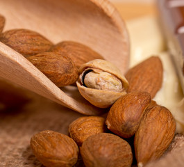 almonds and pistachios