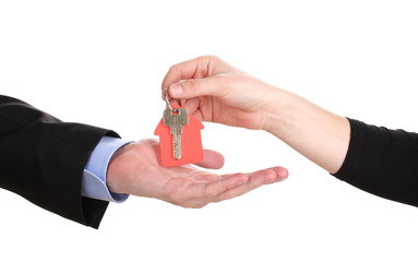 Concluding contract of sale isolated on white