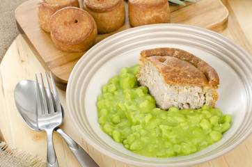 Melton Mowbray Pork Pie & Mushy Peas © paul_brighton
