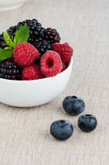 Bowl of berries fruits