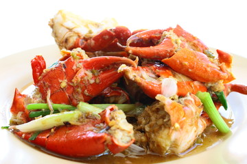 Sea crab fried with tamarind sauce