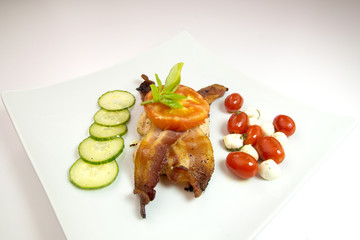 Grilled chicken and vegetable