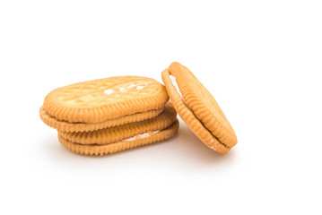 3pcs sandwich biscuits with pink cream filling