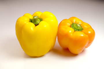 Bell peppers on white