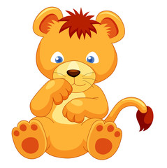 Cute Lion cub vector