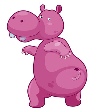 Cartoon Hippo vector