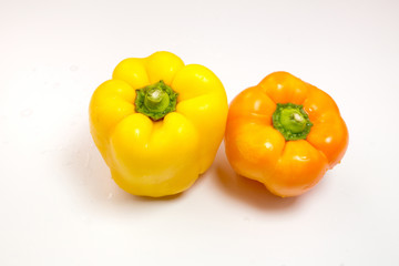 Bell peppers on white