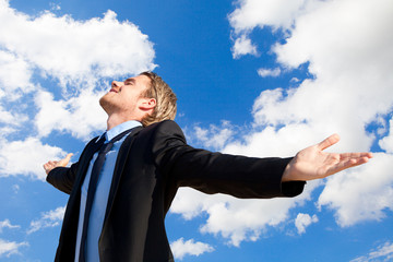 balance mann job himmel