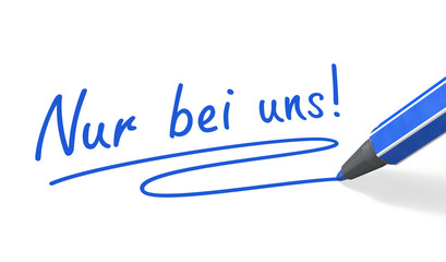 Stift- & Schriftserie: Nur bei uns! blau