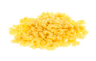 italian pasta (macaroni) isolated on white background