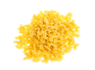 italian pasta (macaroni) isolated on white background