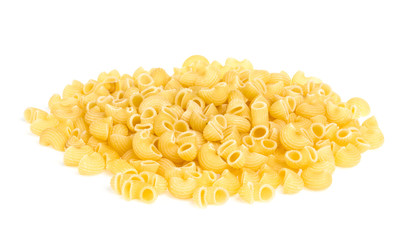 italian pasta (macaroni) isolated on white background