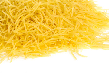 italian pasta (macaroni) isolated on white background