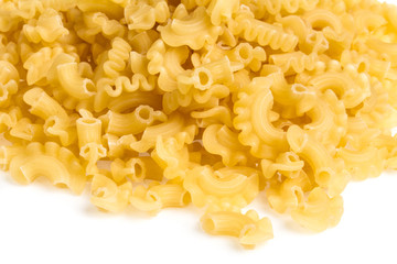 italian pasta (macaroni) isolated on white background
