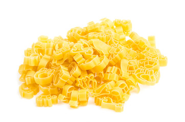 Raw yellow Italian pasta