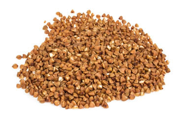 buckwheat on white background
